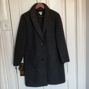 J. Crew Grey Wool Coat size 10